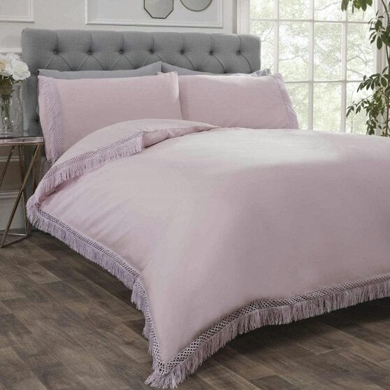 Tia Trellis Blush Single Duvet Cover