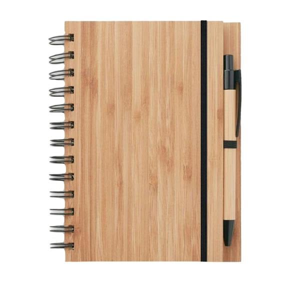 MidOcean Bambloc Bamboo Notebook & Pen - Wood - 