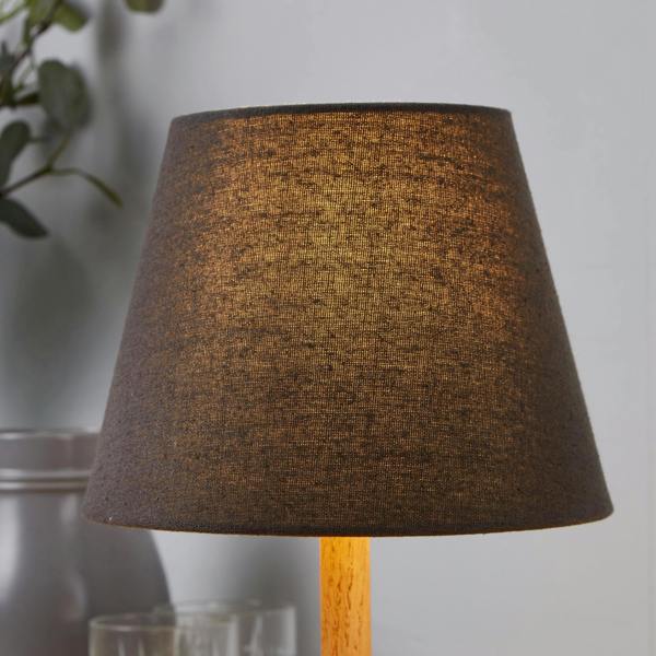 LINENTAPERED SHADE 20CM CHARCOAL