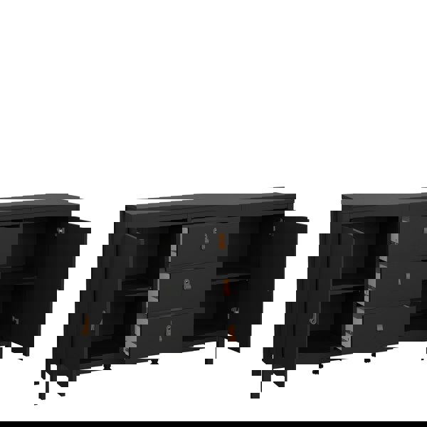 Furniture To Go Barcelona Sideboard 2 doors + 3 drawers  in Matt Black