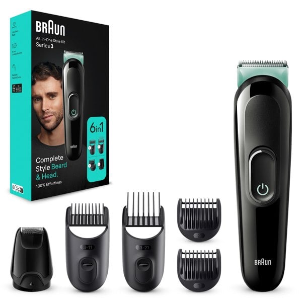 Braun All-In-One Style Kit Series 3 MGK3411, 6-in1 Kit For Beard, Hair & More