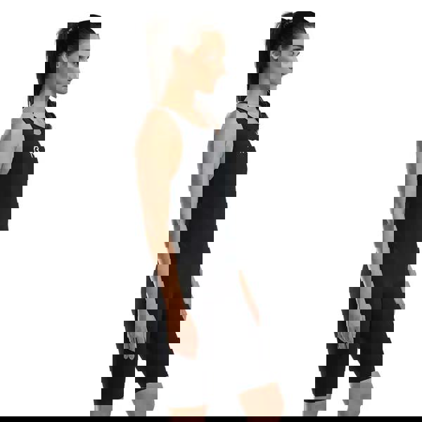 Black TYR Venzo Open sleeveless leotard with chest logo