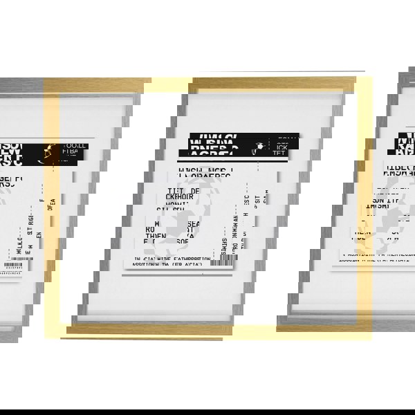 Personalised Memento Company Personalised Football Ticket Oak Poster Frame