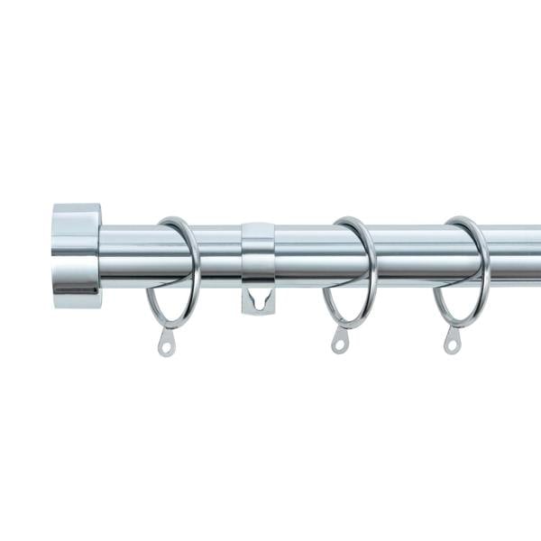 A.Unique Home Knotted Ball Metal Extendable Curtain Pole With Rings and Fittings, In a Variety of Colours and Sizes  (25/28mm).