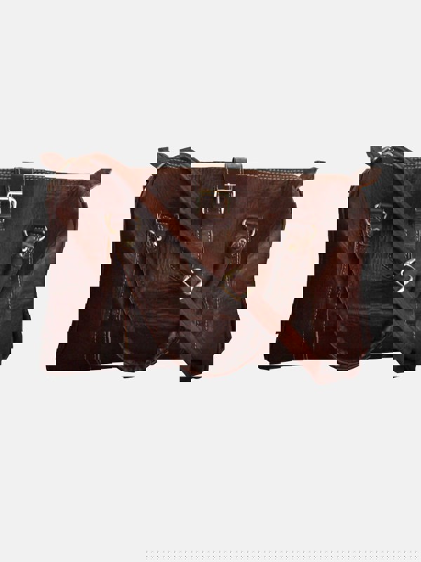 Berber Leather The Rabat Bowling Bag in Brown