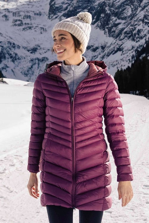 Mountain Warehouse Women's Florence Long Padded Jacket - Burgundy