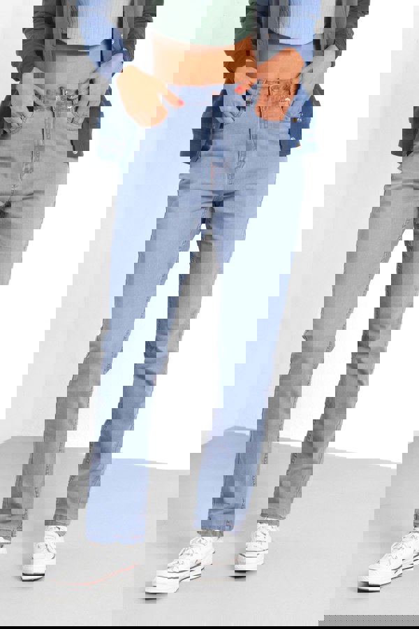 ENORSIA Womens Sky Curve High Rise Straight Jeans