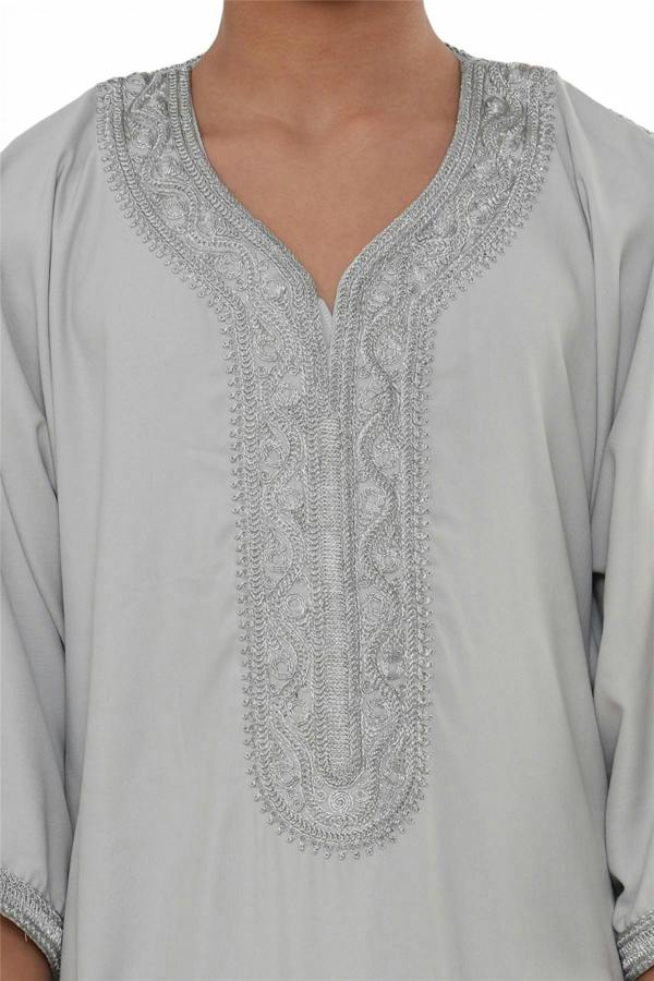Infinity Leather Kids Boys Moroccan Thobe Robe Eid Djellaba Gandoura Jubba- K-HM65