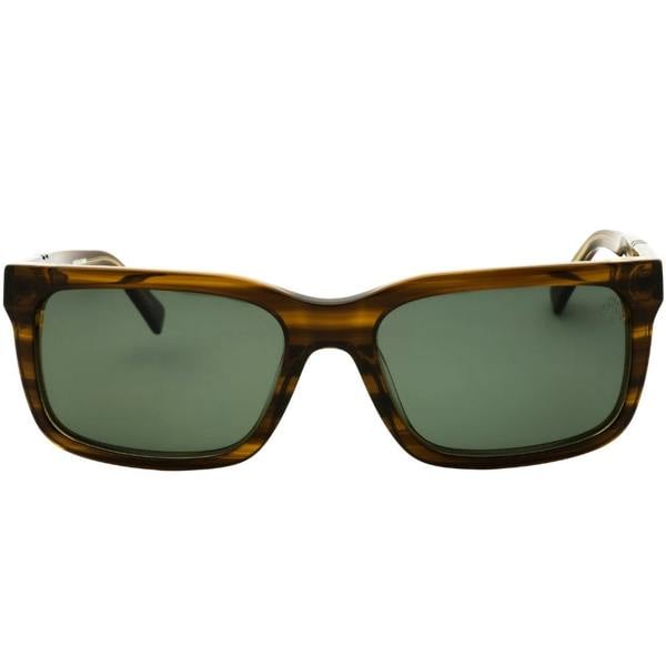Timberland Shiny Light Green Havana Polarised Sunglasses
