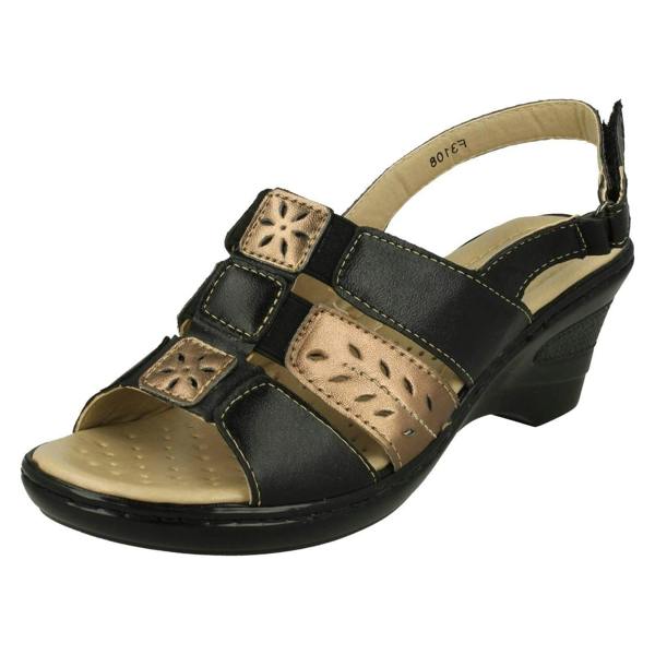 Eaze Ladies Eaze Casual Sling Back Heeled Sandals