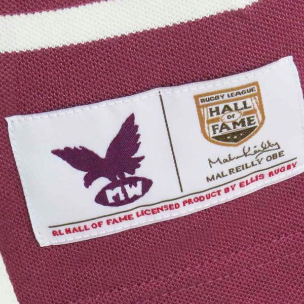 Manly Rugby League Shirt Polo Mal Reilly Hall of Fame Label