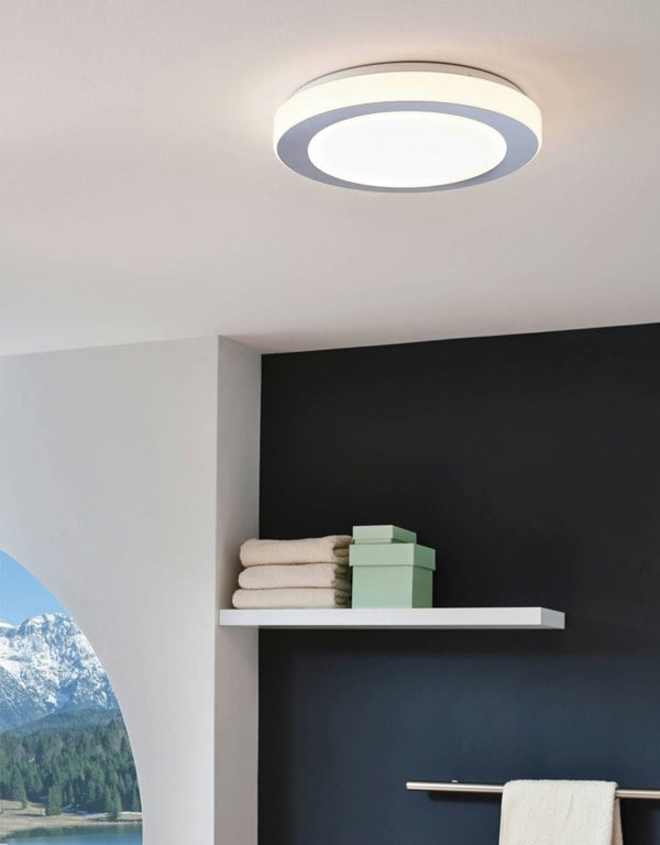 EGLO Carpi LED White/Chrome Round Ceiling Light