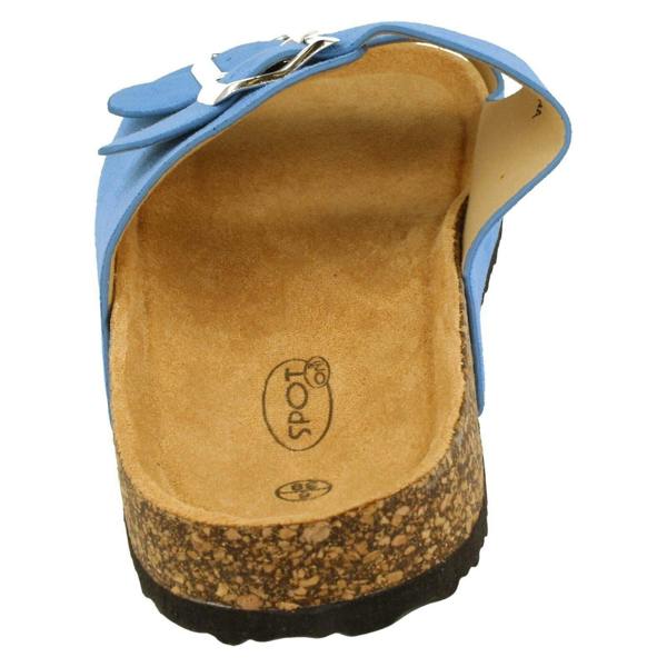 Spot On Ladies Spot On Double Buckle Detailed Mule Sandals F00412