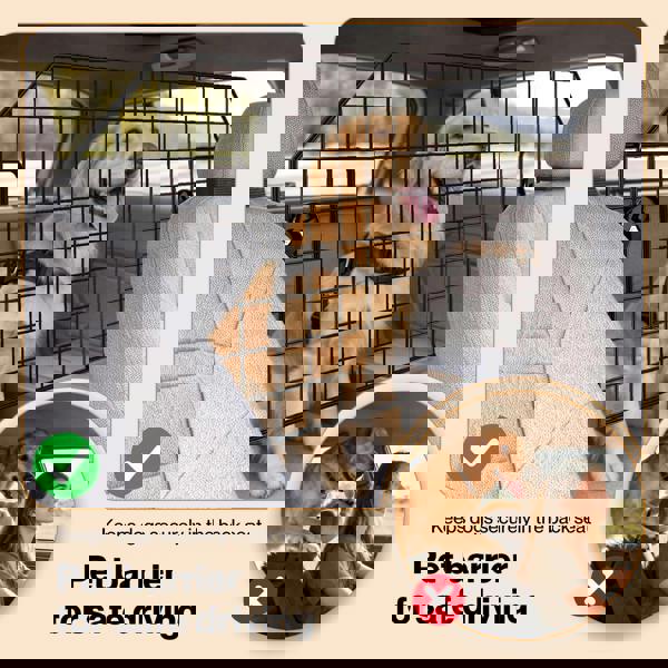 Skylos Dog Car Barrier Universal Pet Barrier Guard Adjustable Safety Travel