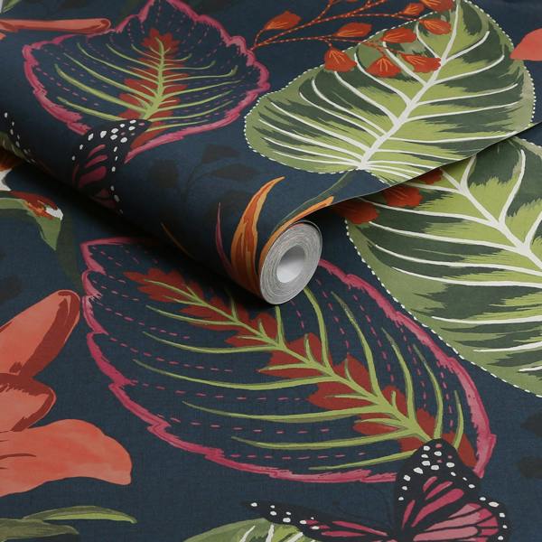 Envy Eden Floral Wallpaper - Night - 10m
