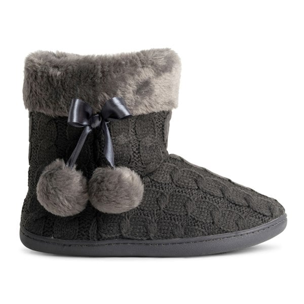 VIVA Polar Women's Memory Foam Pom Pom Winter Faux Fur Cosy Slippers