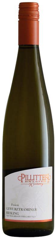 a bottle of Pillitteri Carretto Fusion Gewurztraminer Riesling with a white background