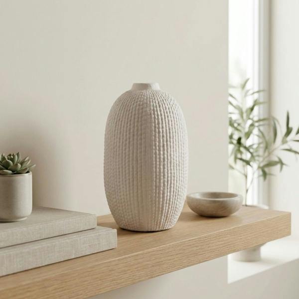 Garden Greatness Scandi Doti Blanc Vase