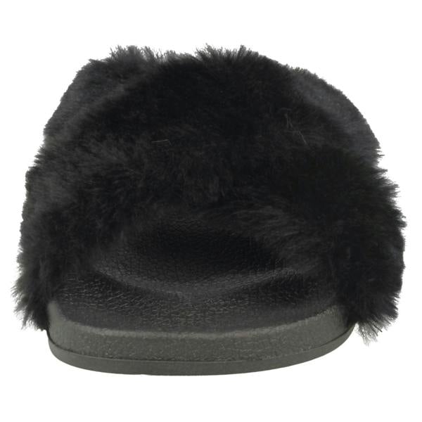 Spot On Ladies Spot On X Strap Fur Mules