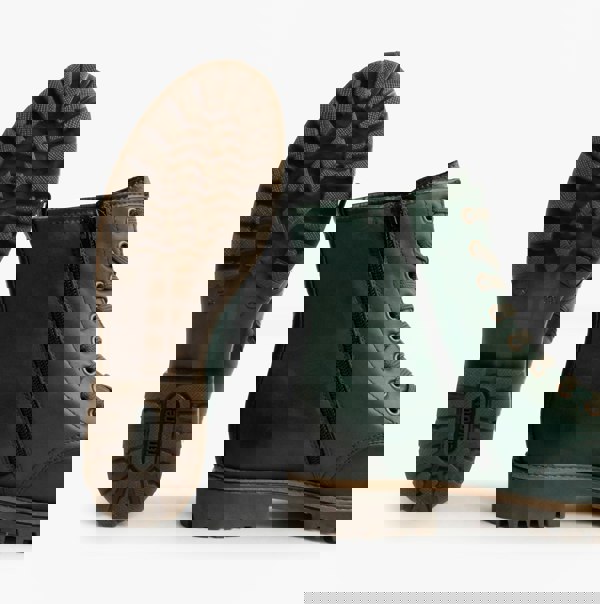 Remonte Womens Leather Ankle Zip Boots Green