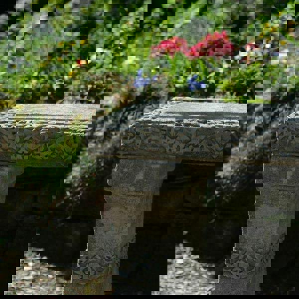 Kazakh Design Stone Cast Garden Bench