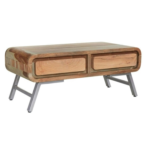 IH Design Aaron Metal and Wood Coffee Table