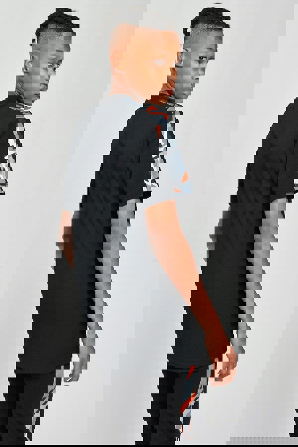 Beat Boyz Club Dispertion T-Shirt - Black/Orange Geo