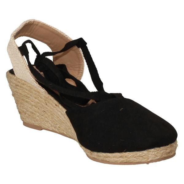Savannah Ladies Savannah High Espadrille Wedge Sandals F2294
