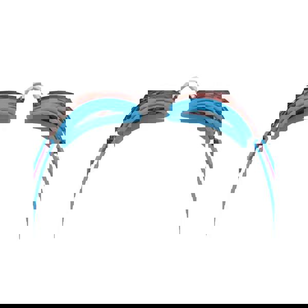 Speedo Vanquisher 3.0 mirrored junior swim goggles in blue brown pattern