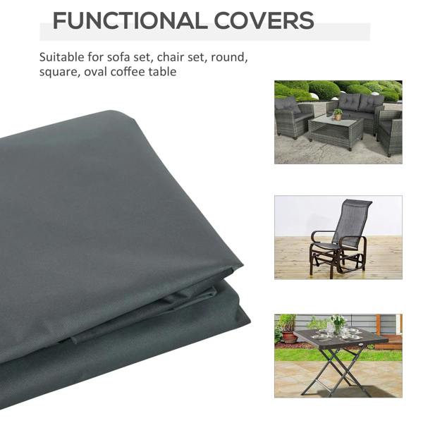 Dark gray outdoor chair cover fabric for patio lounge chairs and sofa sets