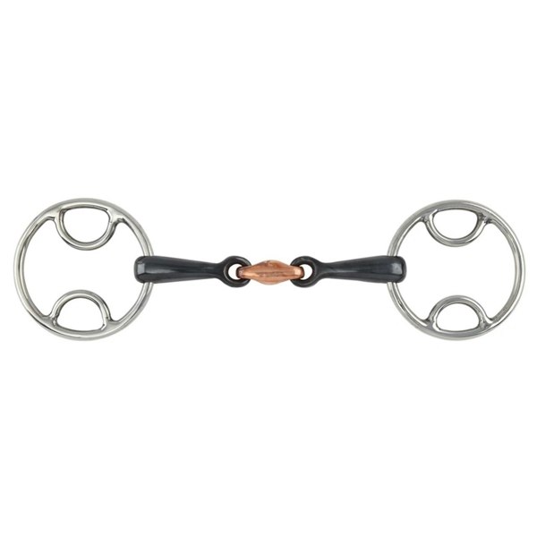 Shires Bevelled Sweet Iron Horse Bit - Black