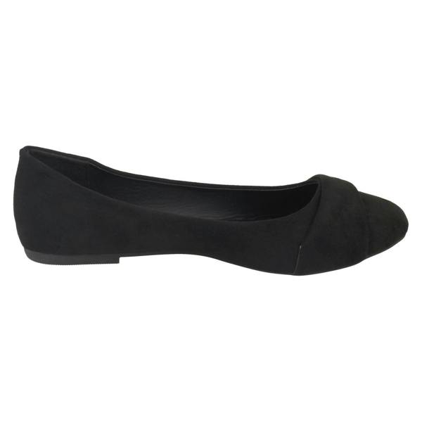 Spot On Ladies Spot On Twist Vamp Trim Ballerinas