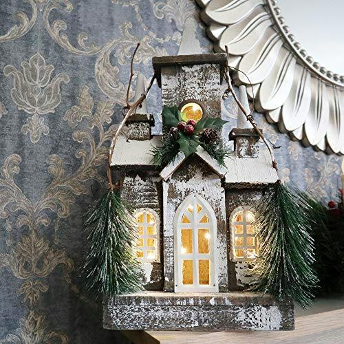 43cm Wooden Christmas House LED Tabletop Decoration with Warm White Lights image 7