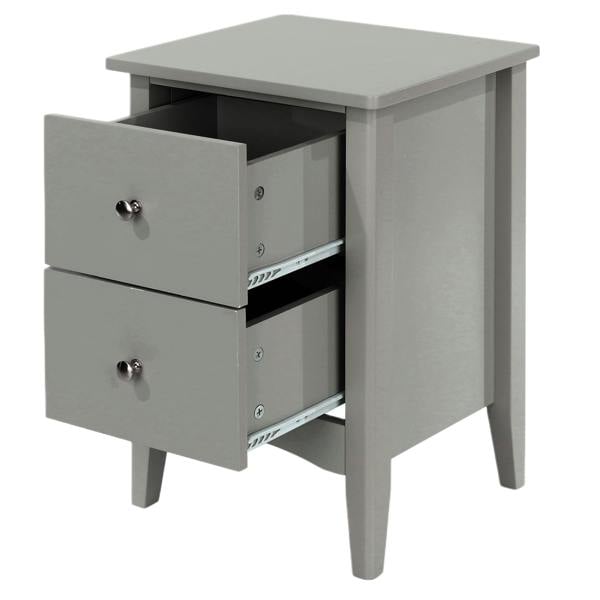 Core Products Set of 2 Como Grey 2-Drawer Bedside Cabinets