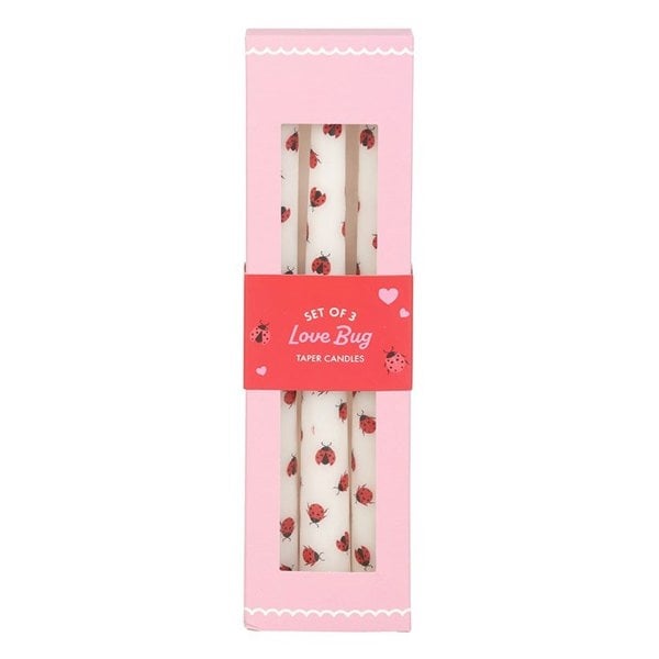 Serano Set of 3 Love Bug Ladybird Taper Candles