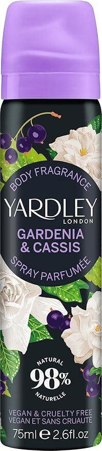 Yardley Gardenia & Cassis 75ml Body Spray For Her