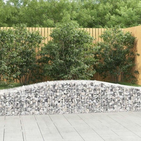 Berkfield Arched Gabion Baskets 8 pcs 400x50x40/60 cm Galvanised Iron