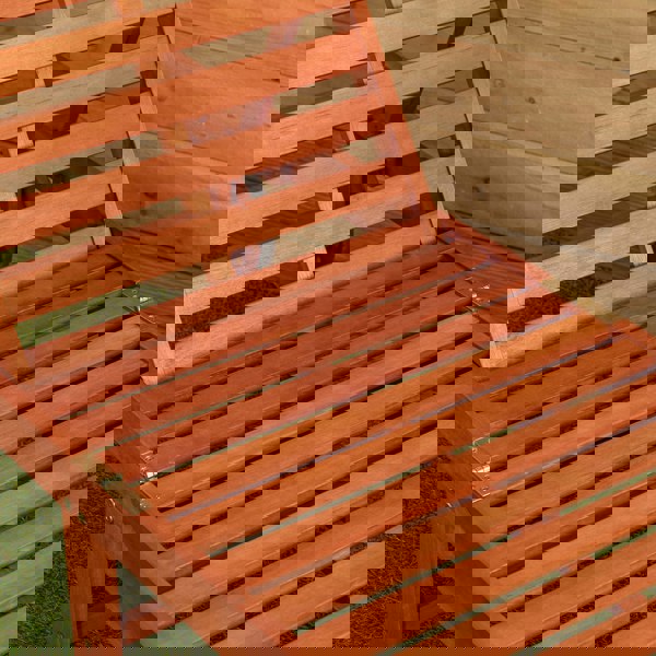 Samuel Alexander 1.9m x 0.6m Outdoor Wooden Adjustable Foldable Sunlounger with Wheels