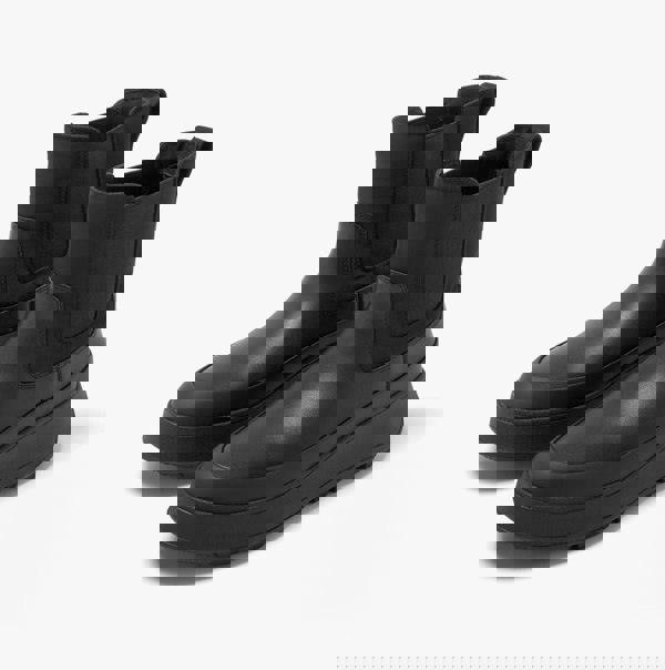 FitFlop F-MODE FLATFORM Womens Chelsea Boots All Black