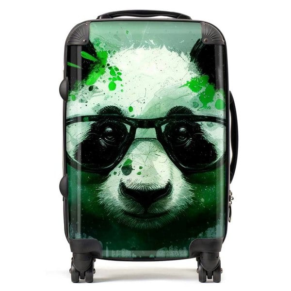 Warren Reed Panda With Glasses, Green Splashart Suitcase