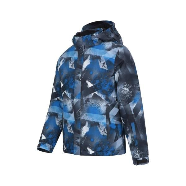 Mountain Warehouse Childrens/Kids Mogal Geometric Ski Jacket - Blue - 