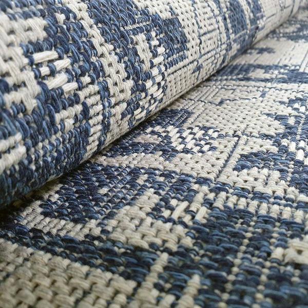 Oriental Rug Runner 100% Cotton Natural Hallway Carpet Washable Natural Woven Mat - 75x300cm