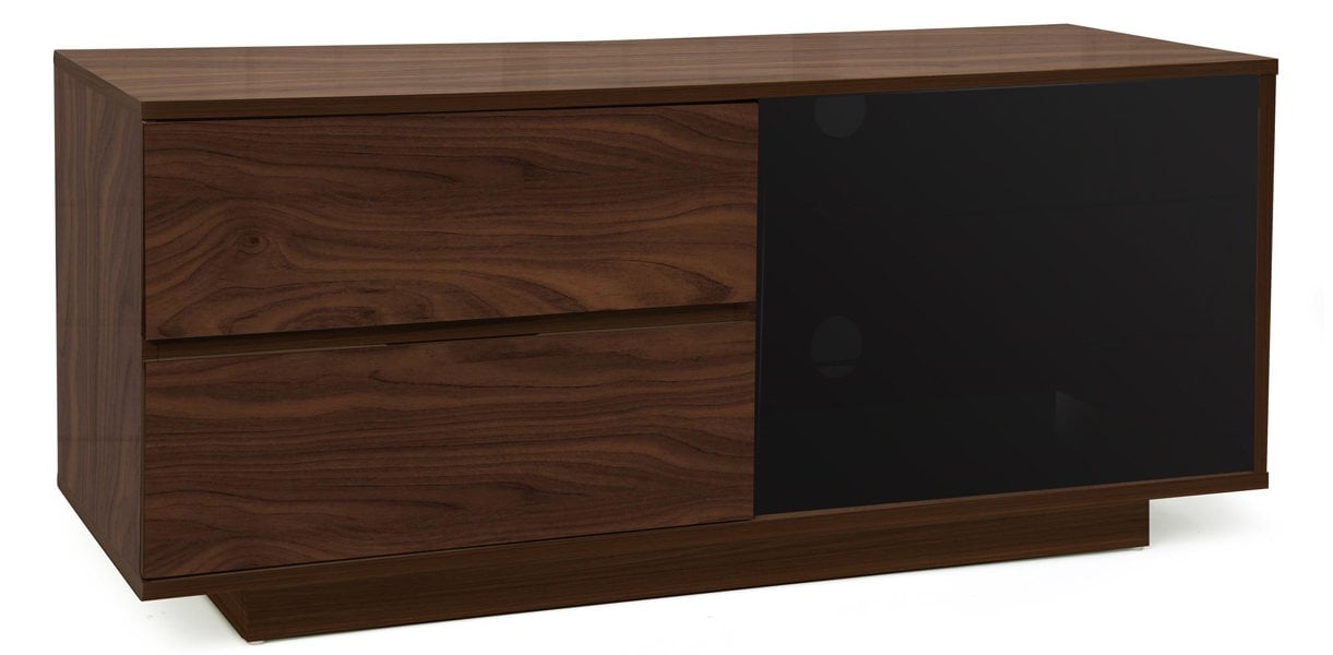 Centurion Supports GALLUS ULTRA Remote Friendly BeamThru Walnut with 2-Walnut Drawers 32"-55" Flat Screen Cabinet TV Stand