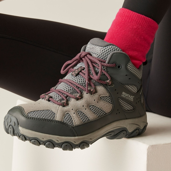 Regatta Womens Edgepoint IV Mid Cut Walking Boots - Dark Steel/Dusty Rose