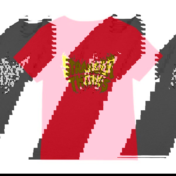 Stranger Things Kids Flame Logo T-Shirt - Red