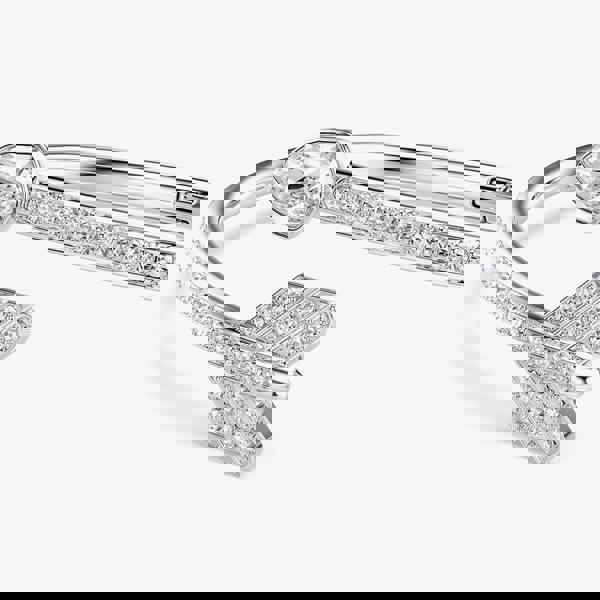 Swarovski Idyllia Rhodium Plated Silver Arrow Bangle 5737264 (M)