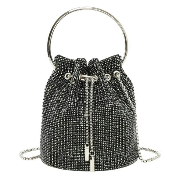 Love EMVY Rhinestone Sparkle Drawstring Evening Bag