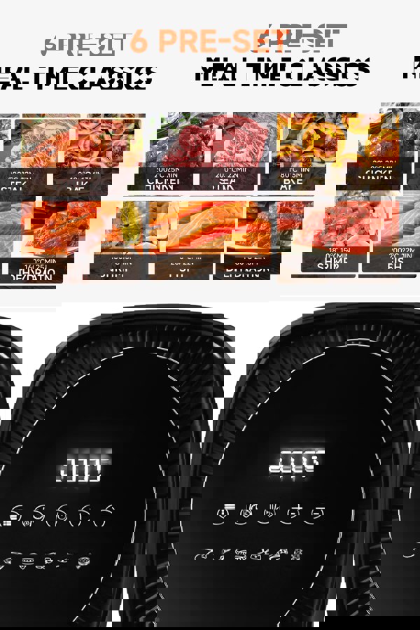 Living and Home 6L Air Fryer Oven Visible Roaster with Smart Touch Display, Adjustable Temp, Timer Function