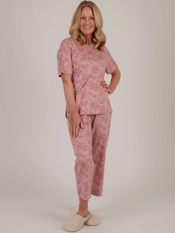 TIGI-Wear Dusk Flint Sketch Floral Pyjama Trouser