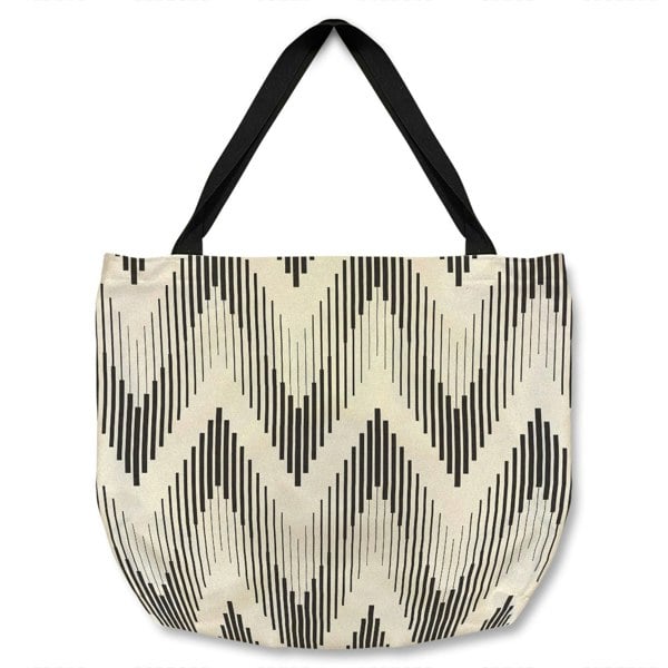 Benjamin Tate Design Geometric Zig Zag Tote bag